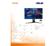 Monitor ASUS 27'' XG27AQ Czarny - 637262 - zdjęcie 2